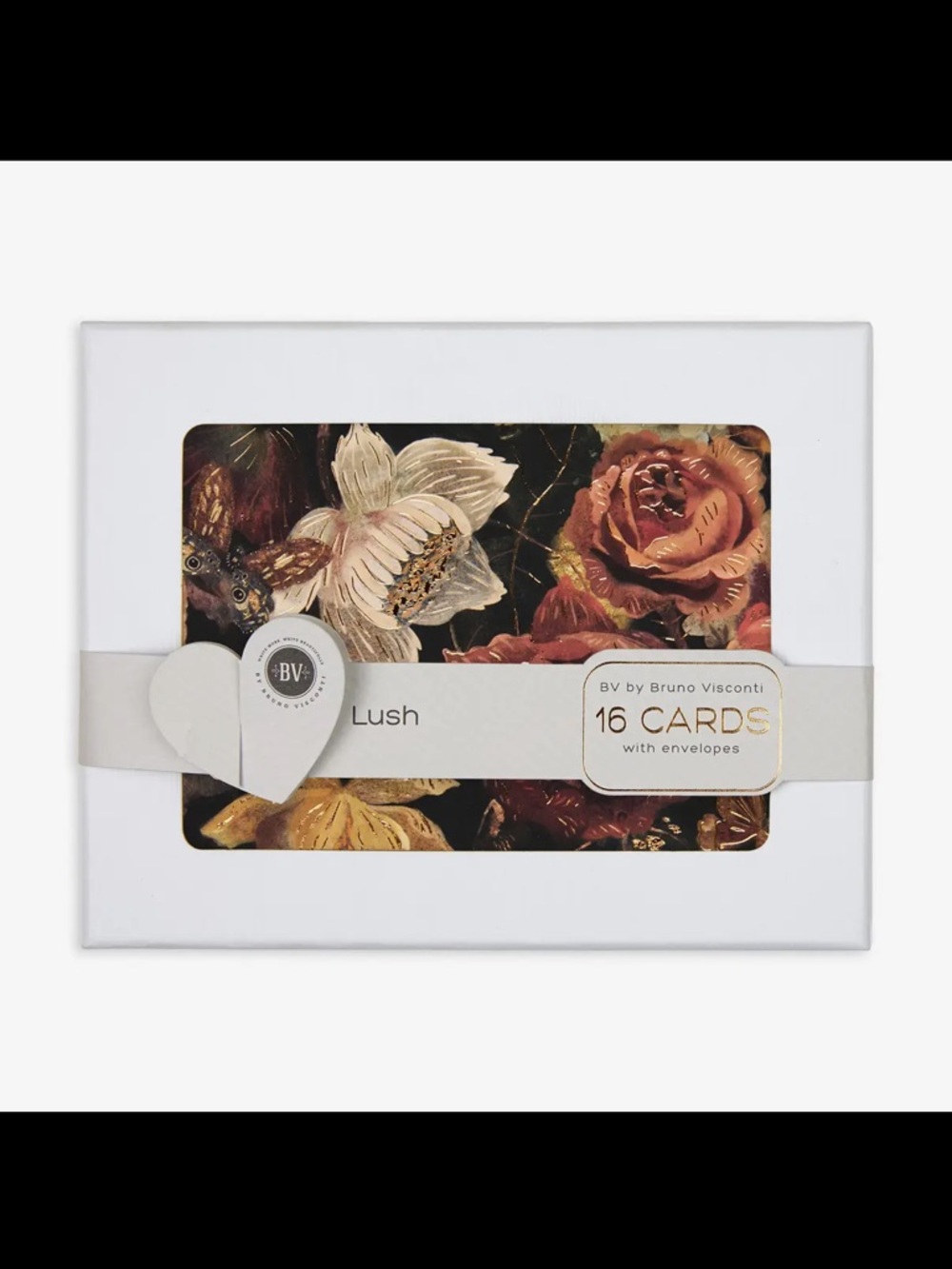BV by Bruno Visconti Notecards with EnvelopesSet of 16"LUSH”4 Designs